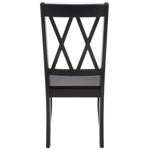 Yana Double X-Back Side Chair With Solid Wood Frame, Ergonomic Contour & Rich Grain Finish For Dining