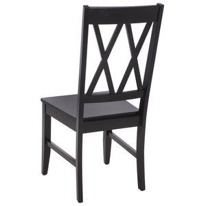 Yana Double X-Back Side Chair With Solid Wood Frame, Ergonomic Contour & Rich Grain Finish For Dining