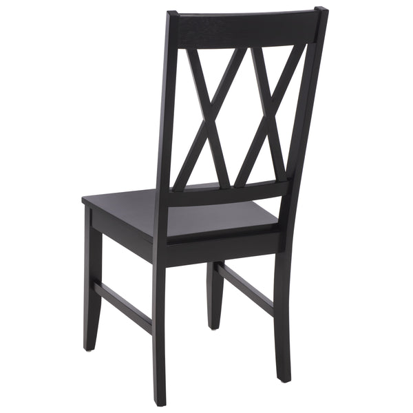 Yana Double X-Back Side Chair With Solid Wood Frame, Ergonomic Contour & Rich Grain Finish For Dining