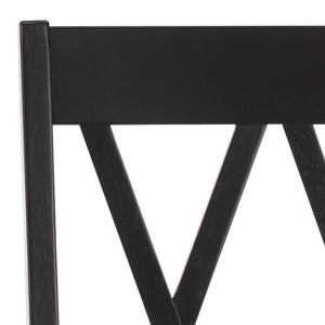 Yana Double X-Back Side Chair With Solid Wood Frame, Ergonomic Contour & Rich Grain Finish For Dining