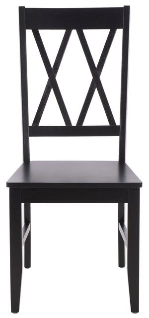 Yana Double X-Back Side Chair With Solid Wood Frame, Ergonomic Contour & Rich Grain Finish For Dining
