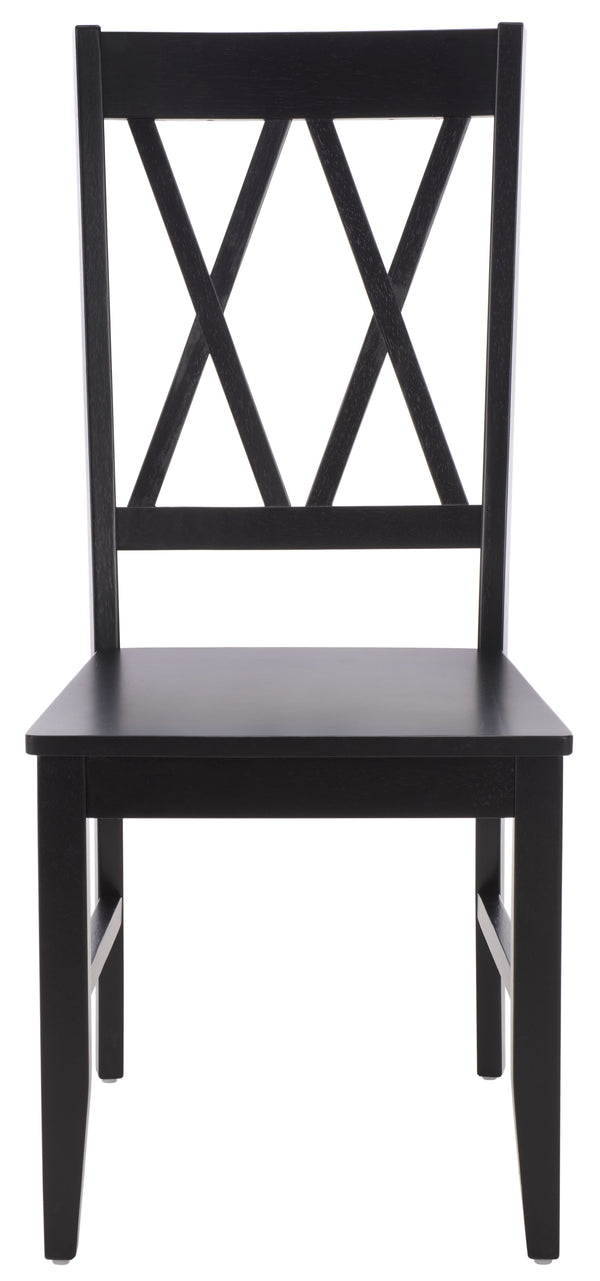 Yana Double X-Back Side Chair With Solid Wood Frame, Ergonomic Contour & Rich Grain Finish For Dining