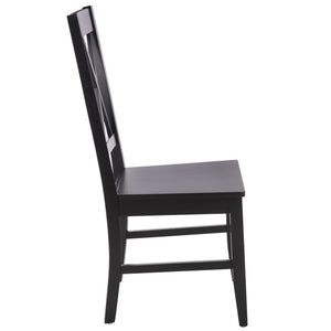 Yana Double X-Back Side Chair With Solid Wood Frame, Ergonomic Contour & Rich Grain Finish For Dining
