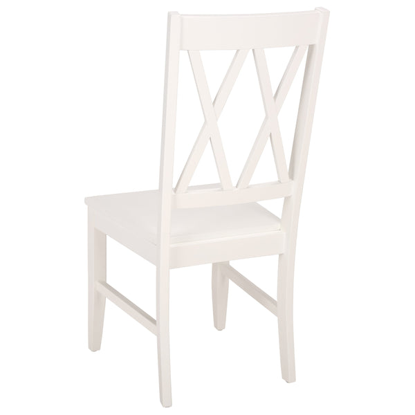 Yana Double X-Back Side Chair With Solid Wood Frame, Ergonomic Contour & Rich Grain Finish For Dining