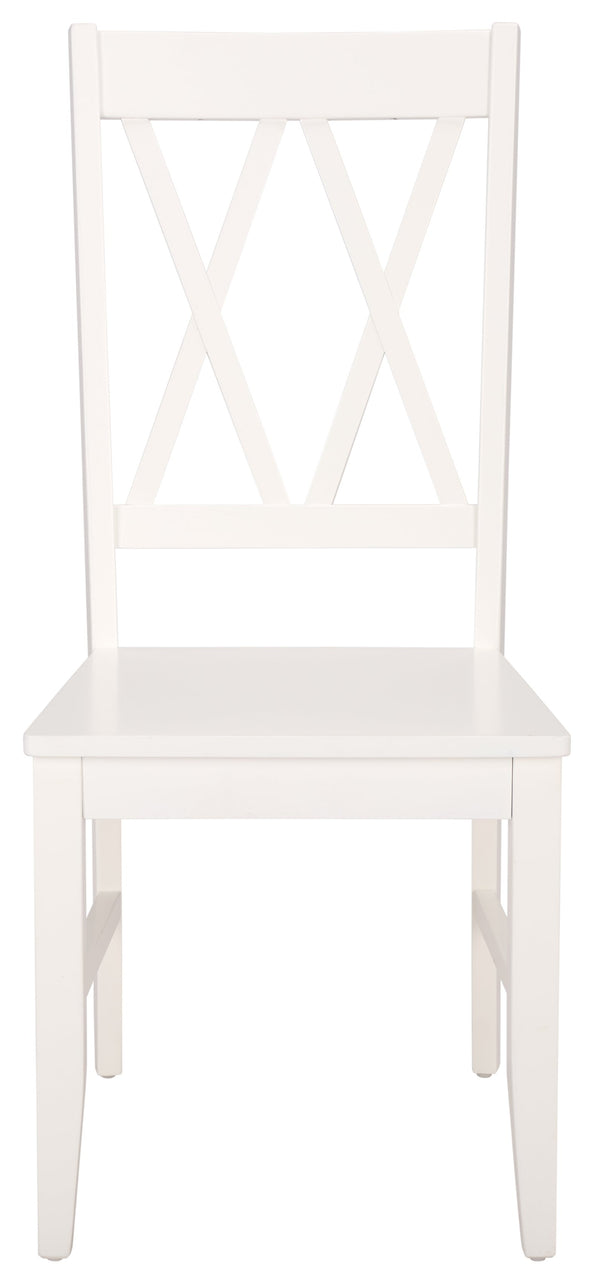 Yana Double X-Back Side Chair With Solid Wood Frame, Ergonomic Contour & Rich Grain Finish For Dining