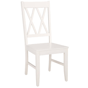 Yana Double X-Back Side Chair With Solid Wood Frame, Ergonomic Contour & Rich Grain Finish For Dining
