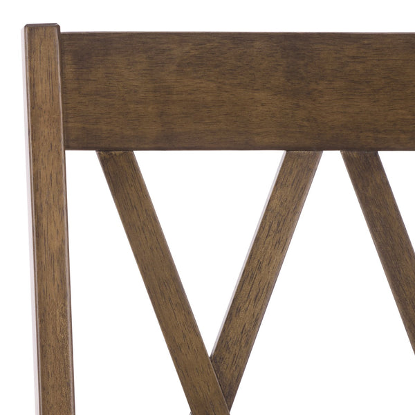 Yana Double X-Back Arm Chair With Ergonomic Arms And Rich Wood Finish For Dining & Accent Seating