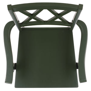 Yana Double X-Back Arm Chair With Ergonomic Arms And Rich Wood Finish For Dining & Accent Seating