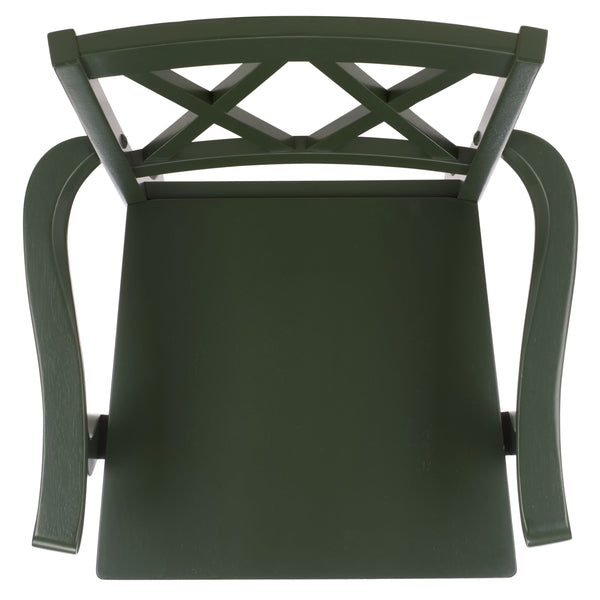 Yana Double X-Back Arm Chair With Ergonomic Arms And Rich Wood Finish For Dining & Accent Seating