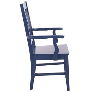 Yana Double X-Back Arm Chair With Ergonomic Arms And Rich Wood Finish For Dining & Accent Seating