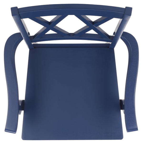 Yana Double X-Back Arm Chair With Ergonomic Arms And Rich Wood Finish For Dining & Accent Seating