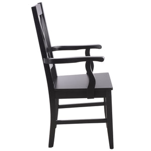 Yana Double X-Back Arm Chair With Ergonomic Arms And Rich Wood Finish For Dining & Accent Seating