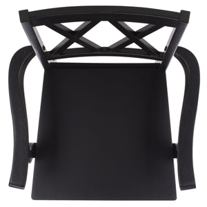 Yana Double X-Back Arm Chair With Ergonomic Arms And Rich Wood Finish For Dining & Accent Seating