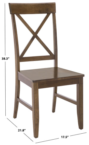 Ksenia X-Back Side Chair With Solid Wood Frame, Classic Farmhouse Style And Comfortable Seating