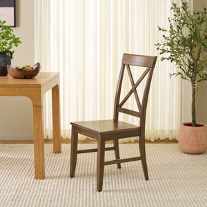 Ksenia X-Back Side Chair With Solid Wood Frame, Classic Farmhouse Style And Comfortable Seating