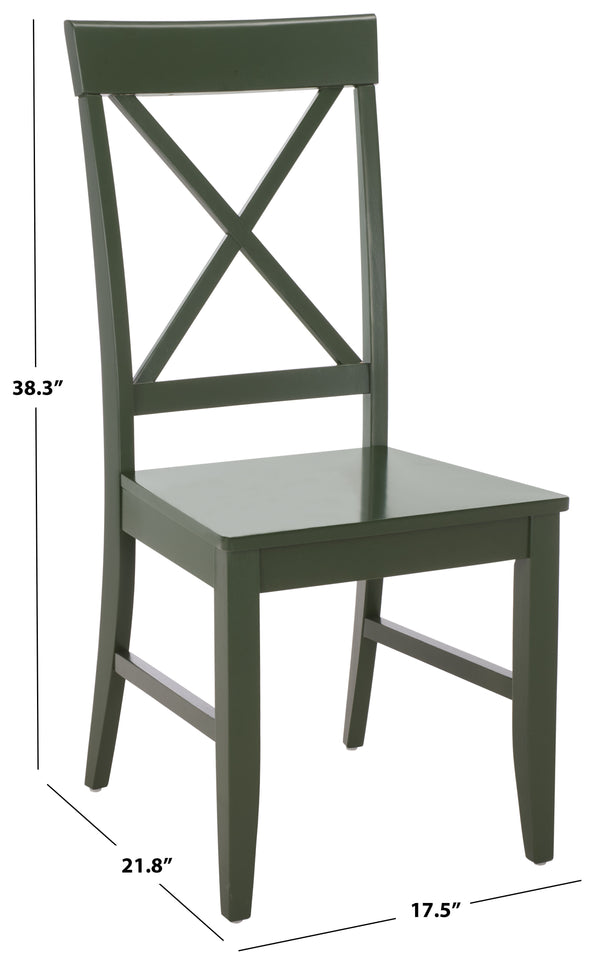 Ksenia X-Back Side Chair With Solid Wood Frame, Classic Farmhouse Style And Comfortable Seating