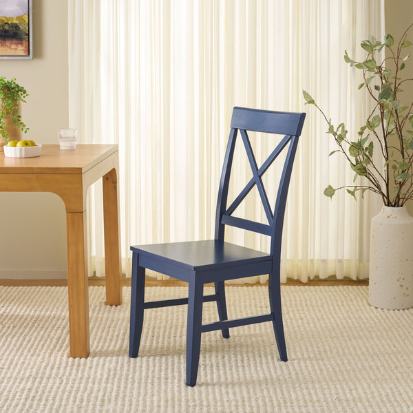 Ksenia X-Back Side Chair With Solid Wood Frame, Classic Farmhouse Style And Comfortable Seating