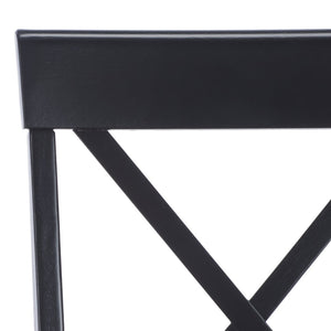 Safavieh Ksenia X-Back Side Chair - Classic Elegance Meets Modern Comfort For Your Dining Space And Beyond Black DCH6902E