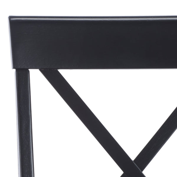 Safavieh Ksenia X-Back Side Chair - Classic Elegance Meets Modern Comfort For Your Dining Space And Beyond Black DCH6902E