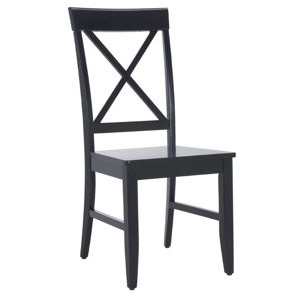 Safavieh Ksenia X-Back Side Chair - Classic Elegance Meets Modern Comfort For Your Dining Space And Beyond Black DCH6902E