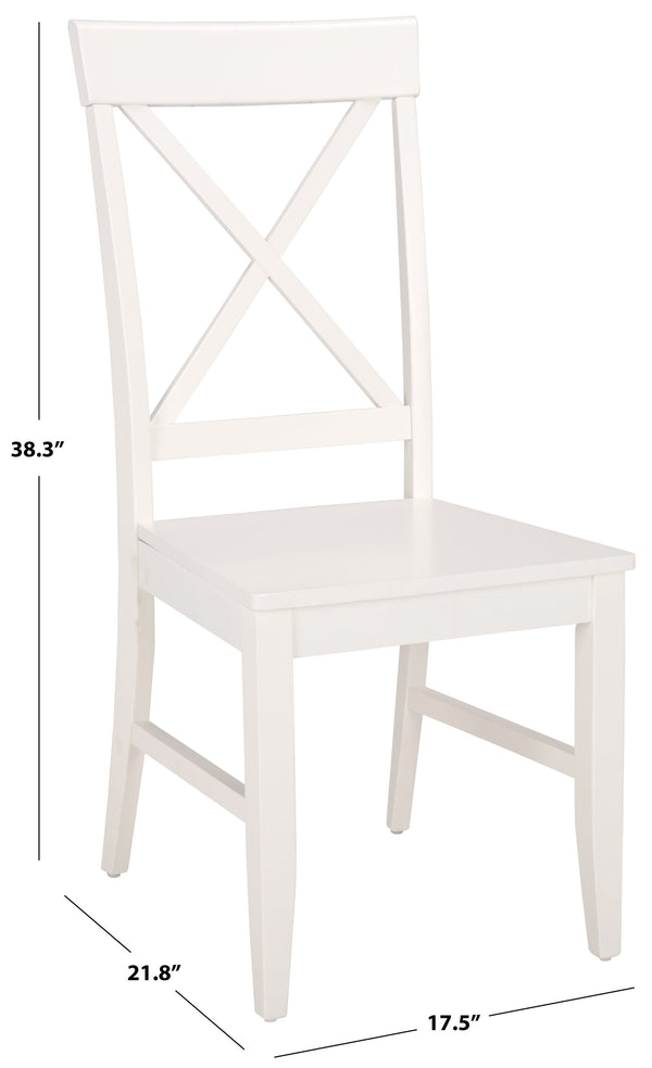 Ksenia X-Back Side Chair With Solid Wood Frame, Classic Farmhouse Style And Comfortable Seating