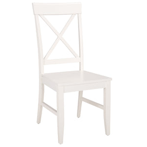 Ksenia X-Back Side Chair With Solid Wood Frame, Classic Farmhouse Style And Comfortable Seating