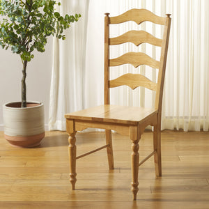 Safavieh Rasia Ladder Back Side Chair - Elegant Light Oak Design For Timeless Dining Room Sophistication Light Oak Wood Dch6903b