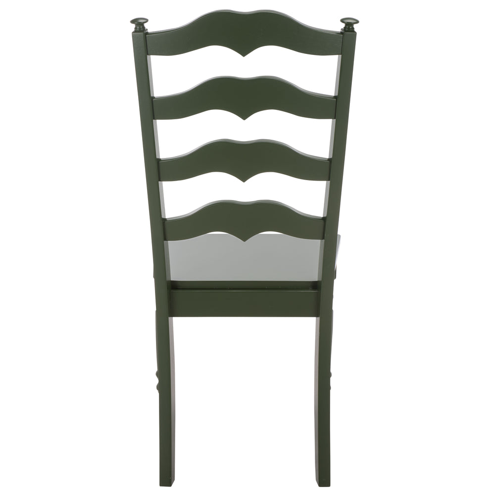 Rasia Solid Wood Ladder Back Side Chair With Ergonomic Support, Durable Lacquer Finish, 40.5" H