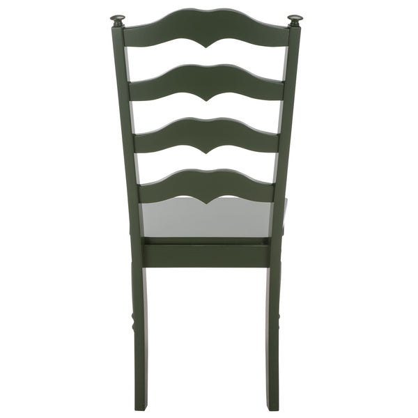 Rasia Solid Wood Ladder Back Side Chair With Ergonomic Support, Durable Lacquer Finish, 40.5" H