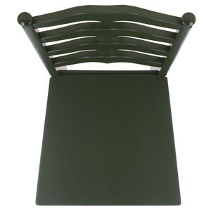 Rasia Solid Wood Ladder Back Side Chair With Ergonomic Support, Durable Lacquer Finish, 40.5" H