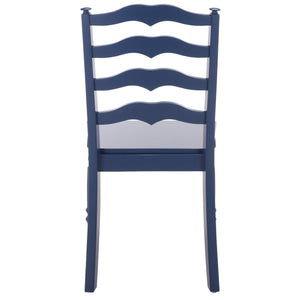 Rasia Solid Wood Ladder Back Side Chair With Ergonomic Support, Durable Lacquer Finish, 40.5" H