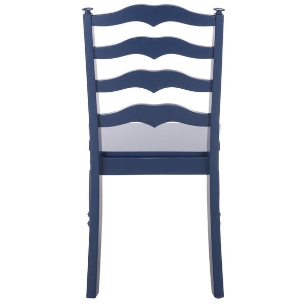 Rasia Solid Wood Ladder Back Side Chair With Ergonomic Support, Durable Lacquer Finish, 40.5" H