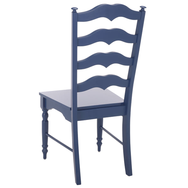 Rasia Solid Wood Ladder Back Side Chair With Ergonomic Support, Durable Lacquer Finish, 40.5" H