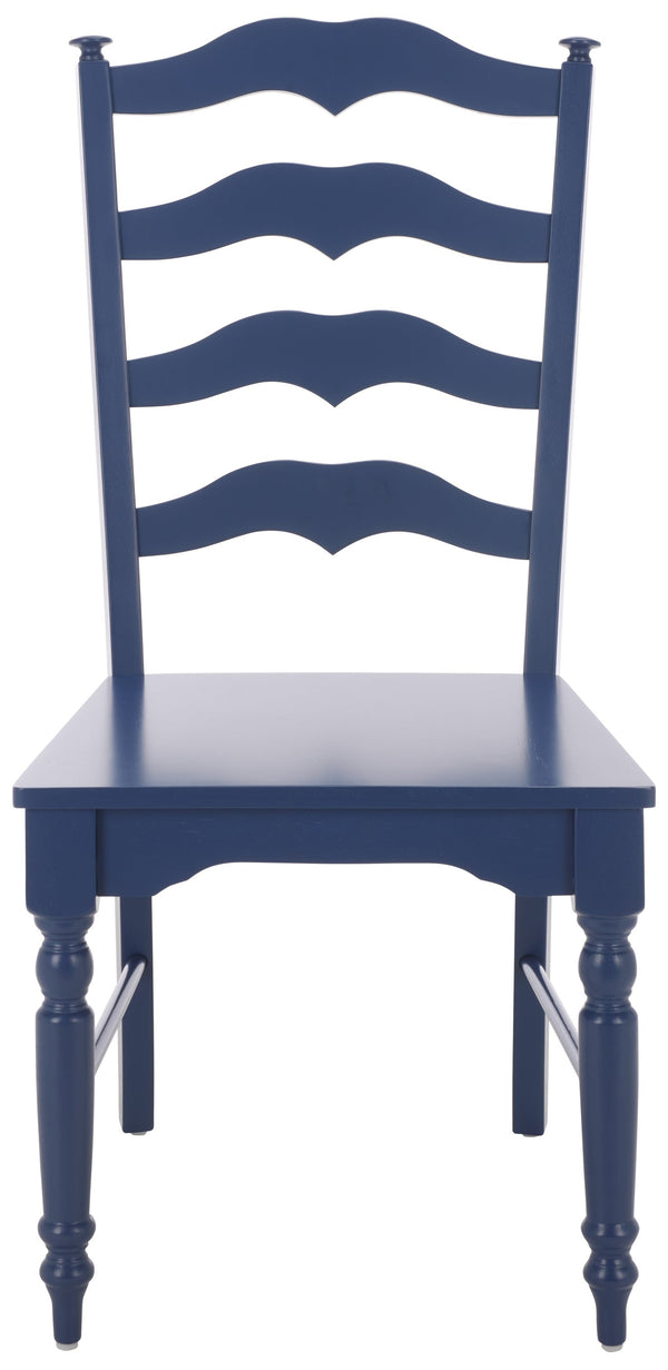 Rasia Solid Wood Ladder Back Side Chair With Ergonomic Support, Durable Lacquer Finish, 40.5" H