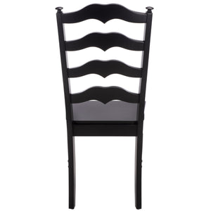 Rasia Solid Wood Ladder Back Side Chair With Ergonomic Support, Durable Lacquer Finish, 40.5" H
