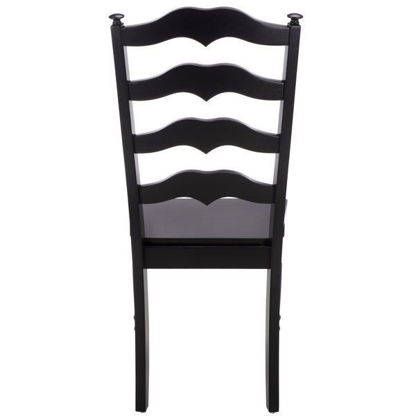 Rasia Solid Wood Ladder Back Side Chair With Ergonomic Support, Durable Lacquer Finish, 40.5" H
