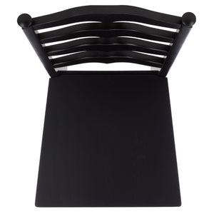 Rasia Solid Wood Ladder Back Side Chair With Ergonomic Support, Durable Lacquer Finish, 40.5" H