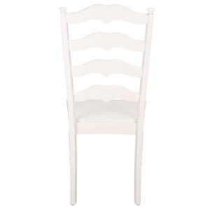 Rasia Solid Wood Ladder Back Side Chair With Ergonomic Support, Durable Lacquer Finish, 40.5" H