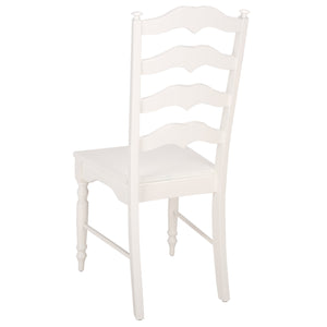 Rasia Solid Wood Ladder Back Side Chair With Ergonomic Support, Durable Lacquer Finish, 40.5" H