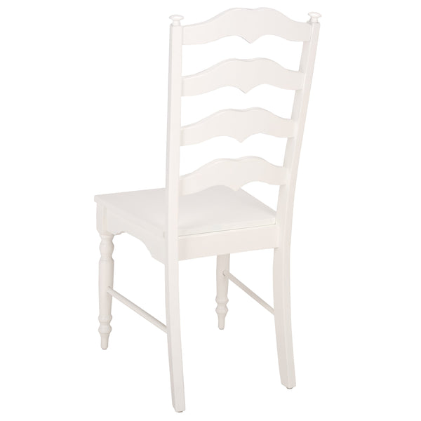 Rasia Solid Wood Ladder Back Side Chair With Ergonomic Support, Durable Lacquer Finish, 40.5" H