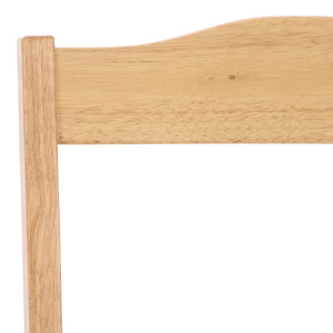 Svetlana Ladder Back Side Chair With Warm Wood Finish, Solid Wood Frame, Comfortable Contoured Seat