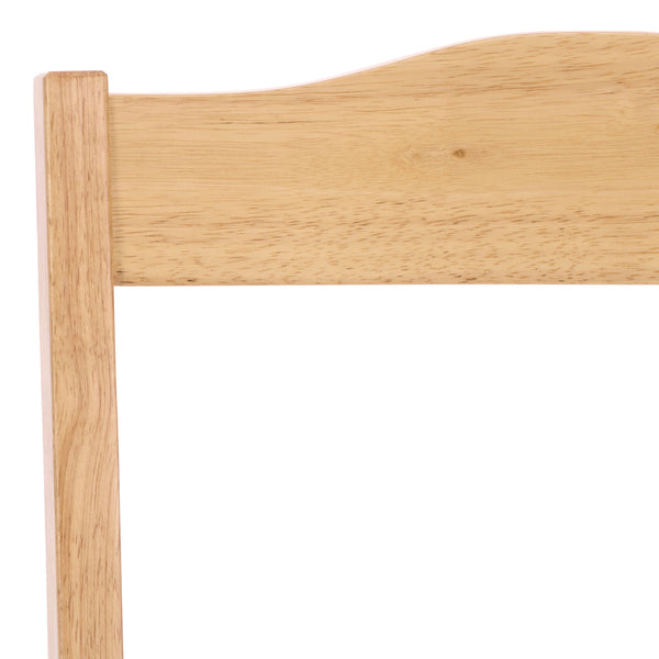 Svetlana Ladder Back Side Chair With Warm Wood Finish, Solid Wood Frame, Comfortable Contoured Seat