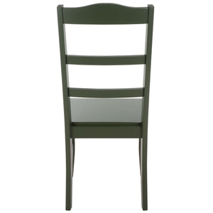 Svetlana Ladder Back Side Chair With Warm Wood Finish, Solid Wood Frame, Comfortable Contoured Seat