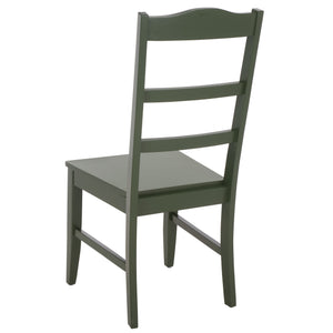 Svetlana Ladder Back Side Chair With Warm Wood Finish, Solid Wood Frame, Comfortable Contoured Seat