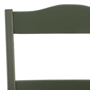 Svetlana Ladder Back Side Chair With Warm Wood Finish, Solid Wood Frame, Comfortable Contoured Seat
