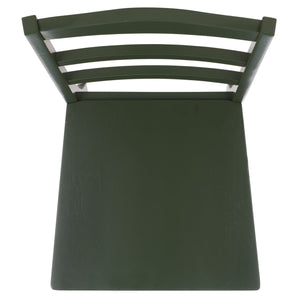 Svetlana Ladder Back Side Chair With Warm Wood Finish, Solid Wood Frame, Comfortable Contoured Seat