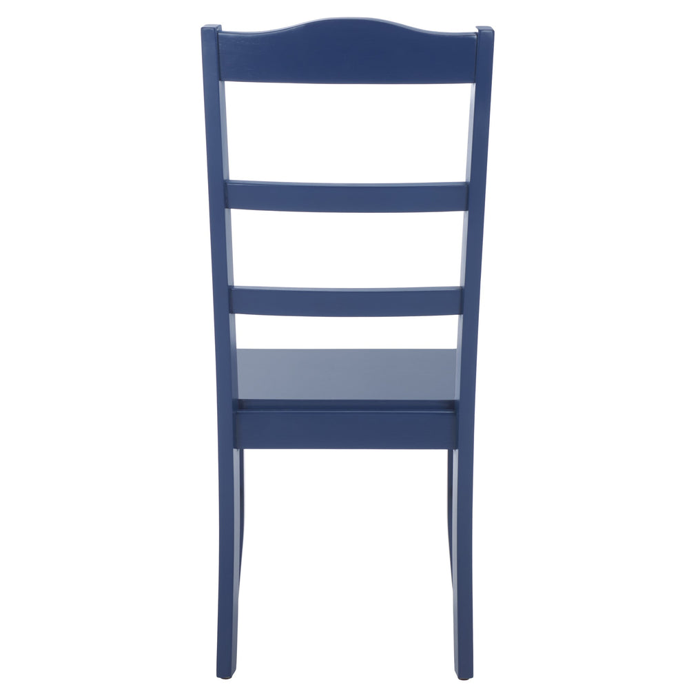 Safavieh Svetlana Ladder Back Side Chair In Dark Blue – Timeless Wood Design For Elegant Dining Spaces Dark Blue Wood Dch6904d