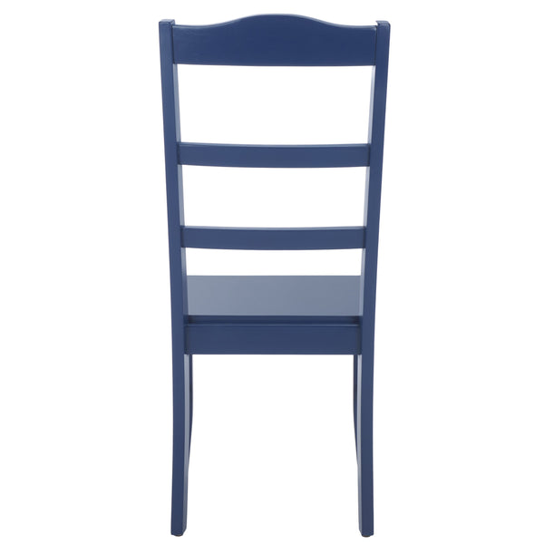 Safavieh Svetlana Ladder Back Side Chair In Dark Blue – Timeless Wood Design For Elegant Dining Spaces Dark Blue Wood Dch6904d
