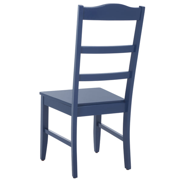Safavieh Svetlana Ladder Back Side Chair In Dark Blue – Timeless Wood Design For Elegant Dining Spaces Dark Blue Wood Dch6904d