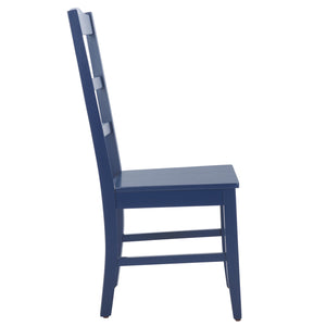 Safavieh Svetlana Ladder Back Side Chair In Dark Blue – Timeless Wood Design For Elegant Dining Spaces Dark Blue Wood Dch6904d